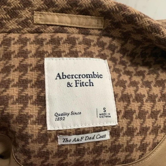 ABERCROMBIE | HOUNDSTOOTH WOOL DAD COAT🧥💫 - Picture 4 of 5